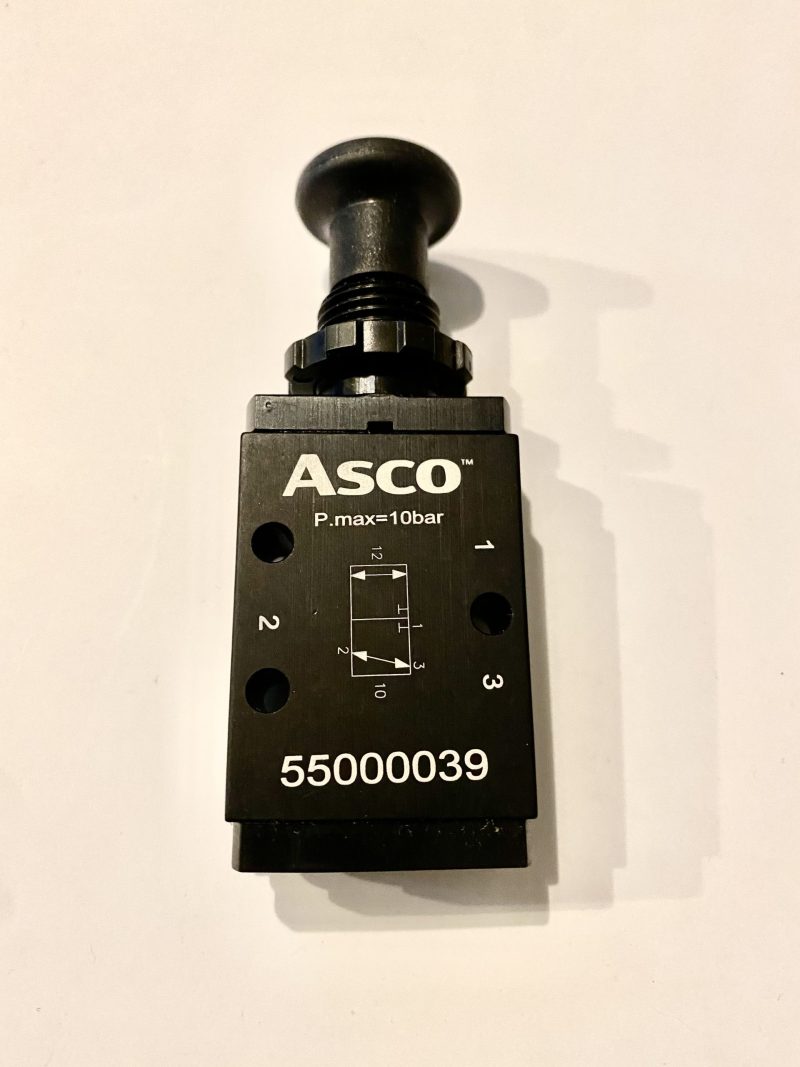 SPOOL VALVE G1/8 MANUALLY SERIE 550 3/2 PUSH-PULL BUTTON ASCO 55000039